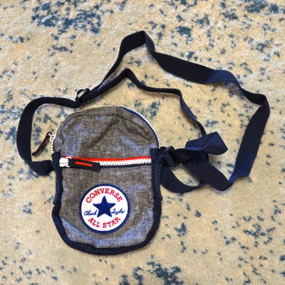 Converse Gray and Black Belt Bag with Iconic Logo